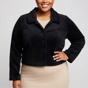 Lane Bryant Women’s Cropped Textured Jacket